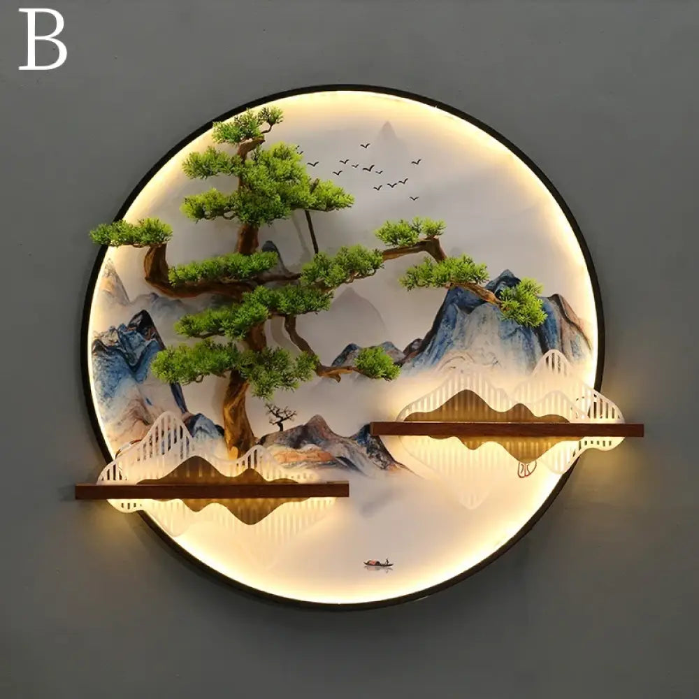 Round LED Wall Art Light | Modern Interior Home Lighting