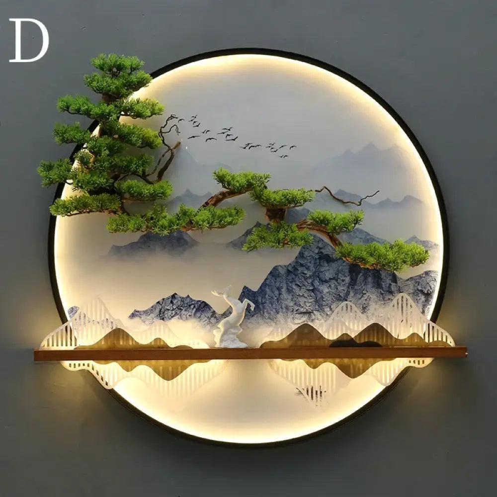 Round LED Wall Art Light | Modern Interior Home Lighting