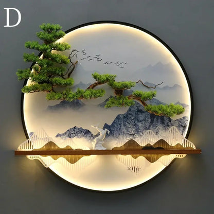 Round LED Wall Art Light | Modern Interior Home Lighting