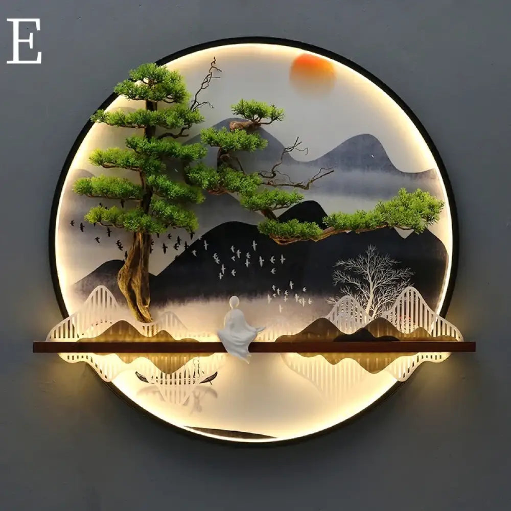Round LED Wall Art Light | Modern Interior Home Lighting