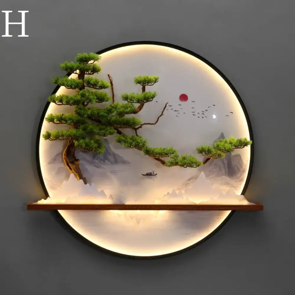Round LED Wall Art Light | Modern Interior Home Lighting