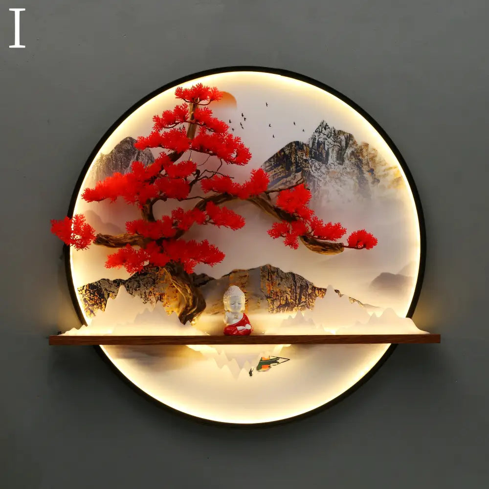 Round LED Wall Art Light | Modern Interior Home Lighting