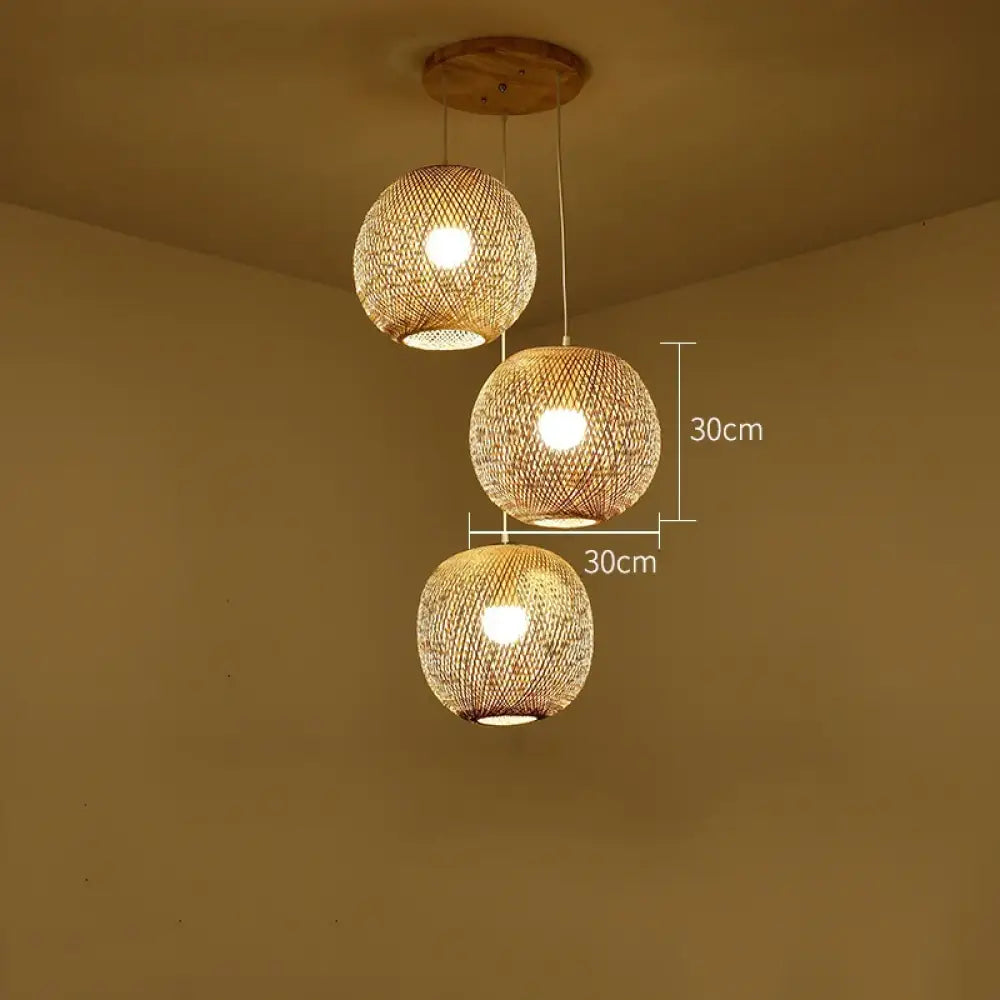 Set Modern Rattan Pendant Light | Dining Room Lighting