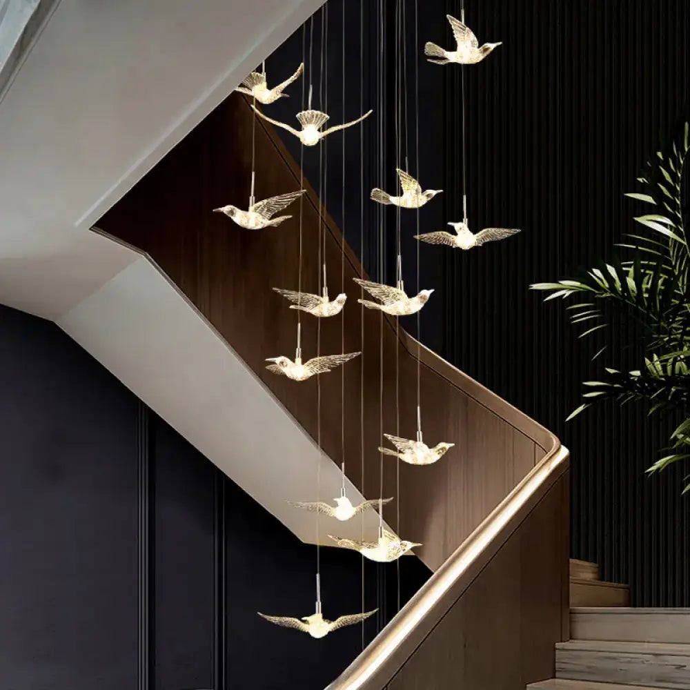 Signature LED Bird Chandelier | Dining Room Lighting