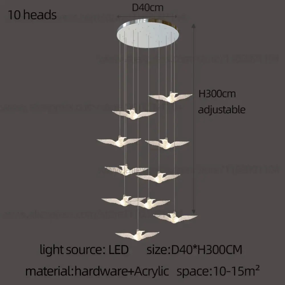 Signature LED Bird Chandelier | Dining Room Lighting