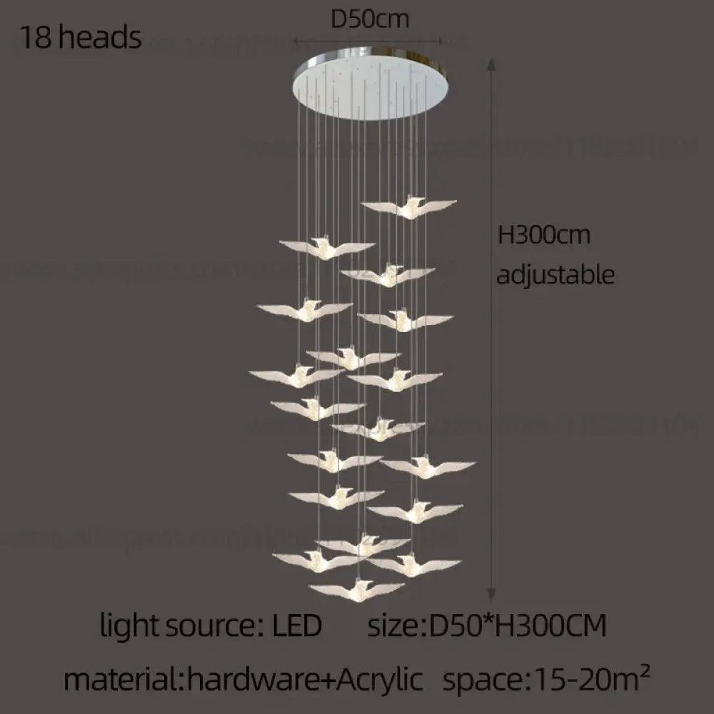 Signature LED Bird Chandelier | Dining Room Lighting
