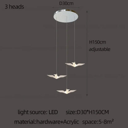 Signature LED Bird Chandelier | Dining Room Lighting