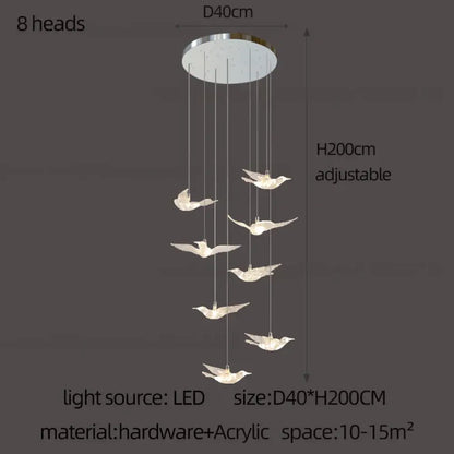Signature LED Bird Chandelier | Dining Room Lighting