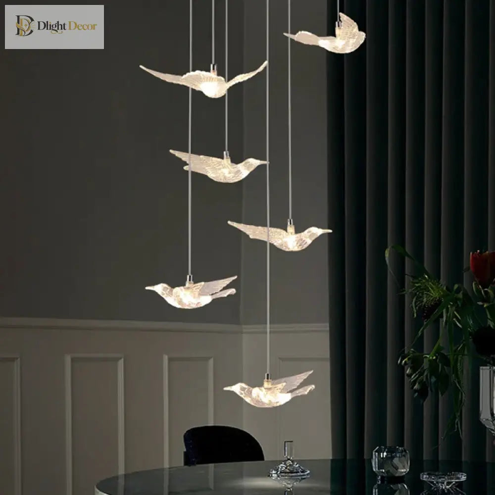 Signature LED Bird Chandelier | Dining Room Lighting