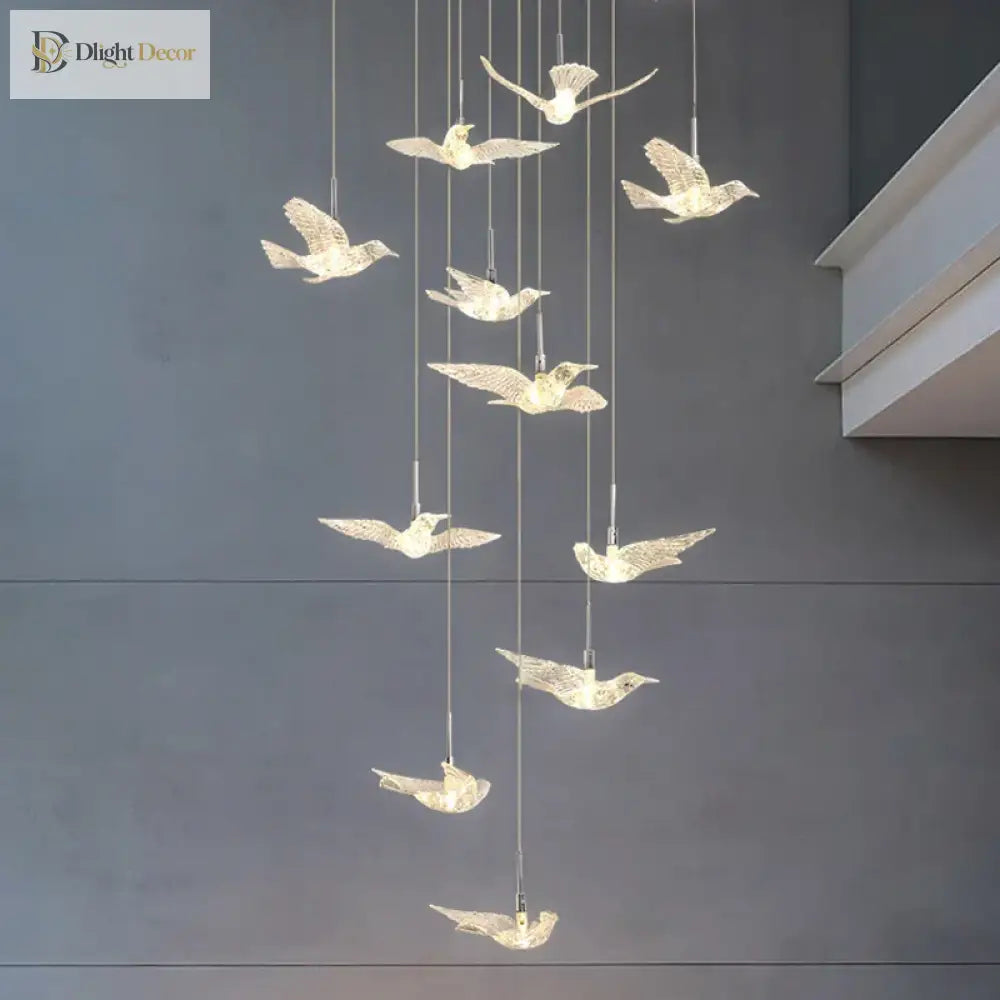 Signature LED Bird Chandelier | Dining Room Lighting