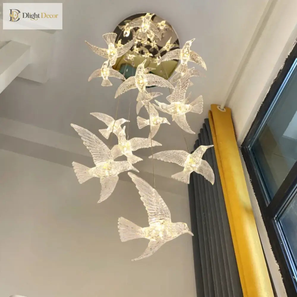 Signature LED Bird Chandelier | Dining Room Lighting