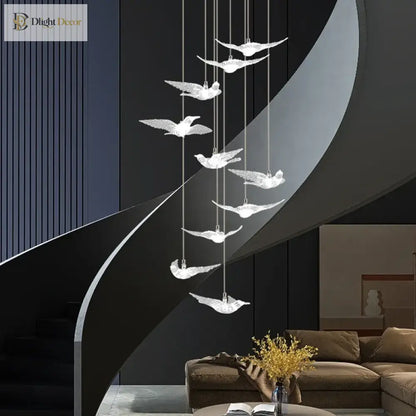 Signature LED Bird Chandelier | Dining Room Lighting