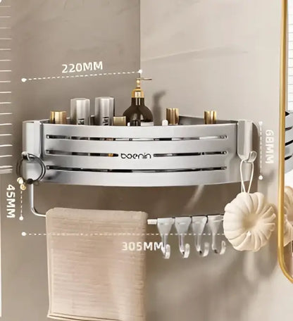 Silver Corner Shelf Caddy