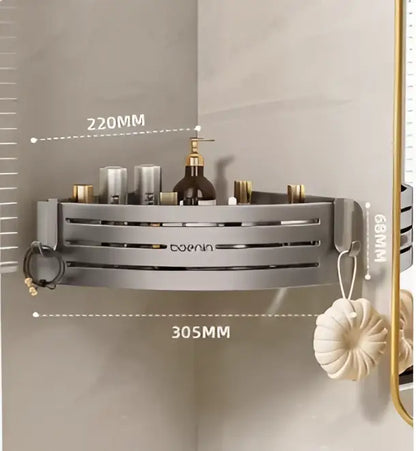 Silver Corner Shelf Caddy