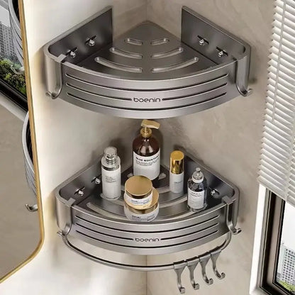 Silver Corner Shelf Caddy