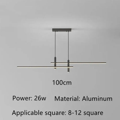 Sleek LED Minimalist Chandelier | Kitchen Island Lighting