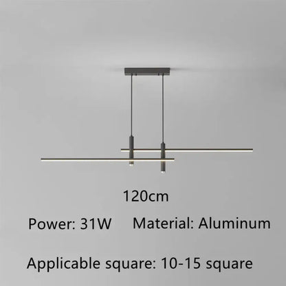 Sleek LED Minimalist Chandelier | Kitchen Island Lighting