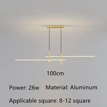 Sleek LED Minimalist Chandelier | Kitchen Island Lighting