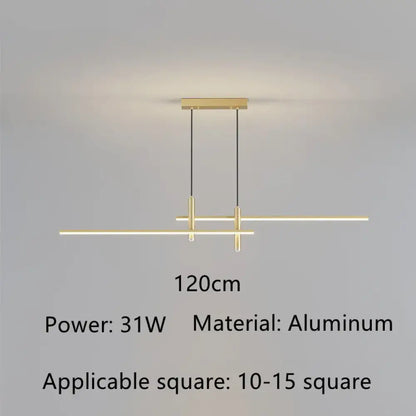 Sleek LED Minimalist Chandelier | Kitchen Island Lighting