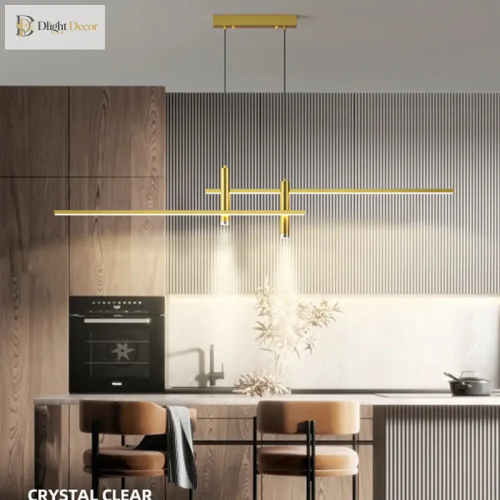 Sleek LED Minimalist Chandelier | Kitchen Island Lighting