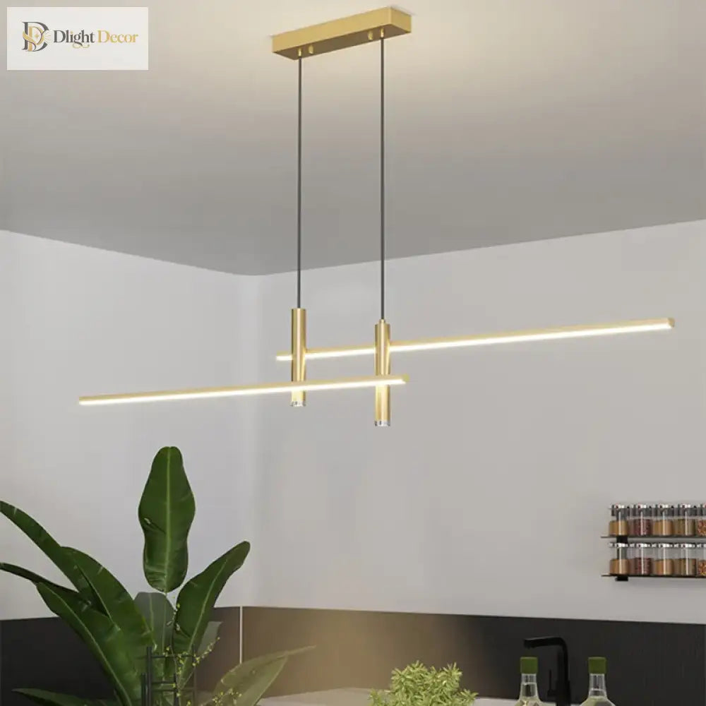 Sleek LED Minimalist Chandelier | Kitchen Island Lighting