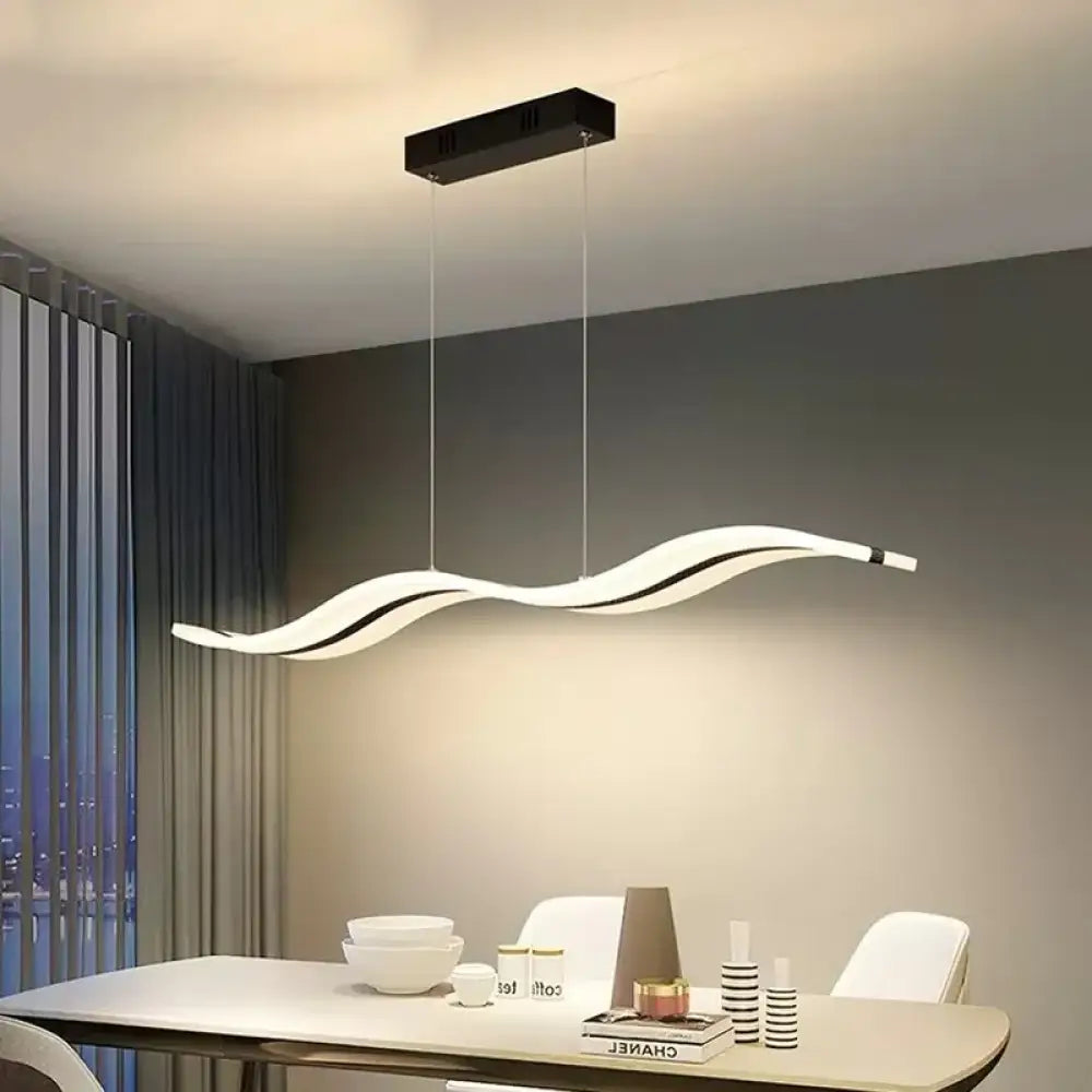 Sleek LED Pendant Light | Modern Dining Room Lighting