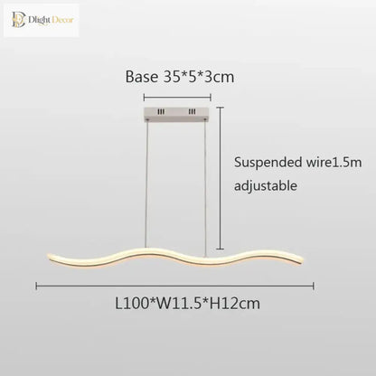 Sleek LED Pendant Light | Modern Dining Room Lighting
