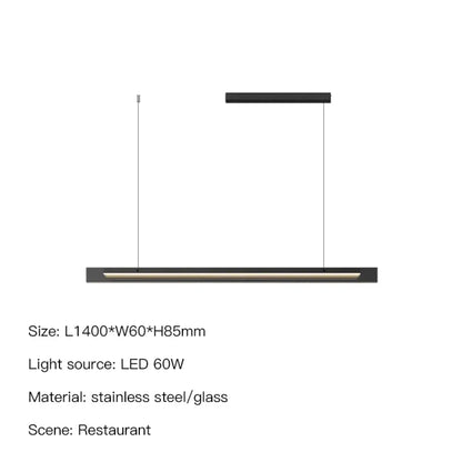 Sleek LED Pendant Light | Modern Kitchen Island Lighting