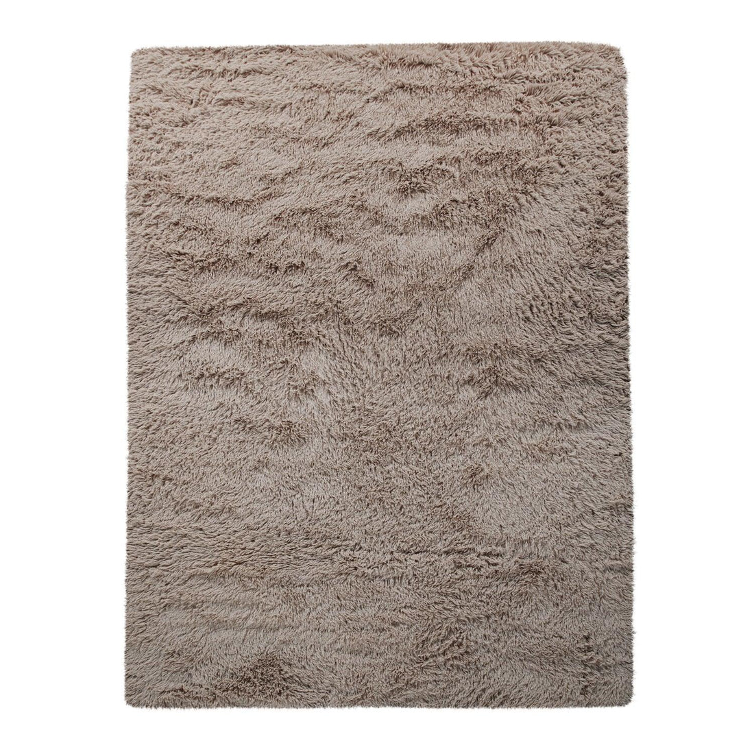 Solid Shag Rug Silky Soft &amp; Fluffy In Light-Brown