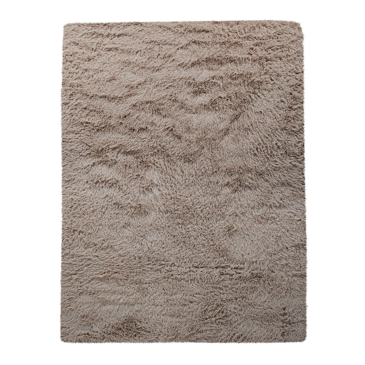 Solid Shag Rug Silky Soft &amp; Fluffy In Light-Brown