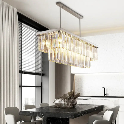 Sophisticated Chandelier | Modern Kitchen Island Lighting