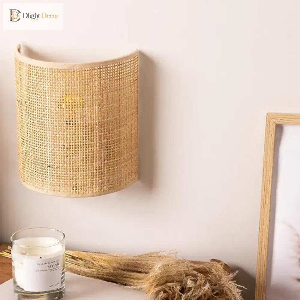 Southeast LED Rattan Wall Sconce | Bedroom Home Lighting