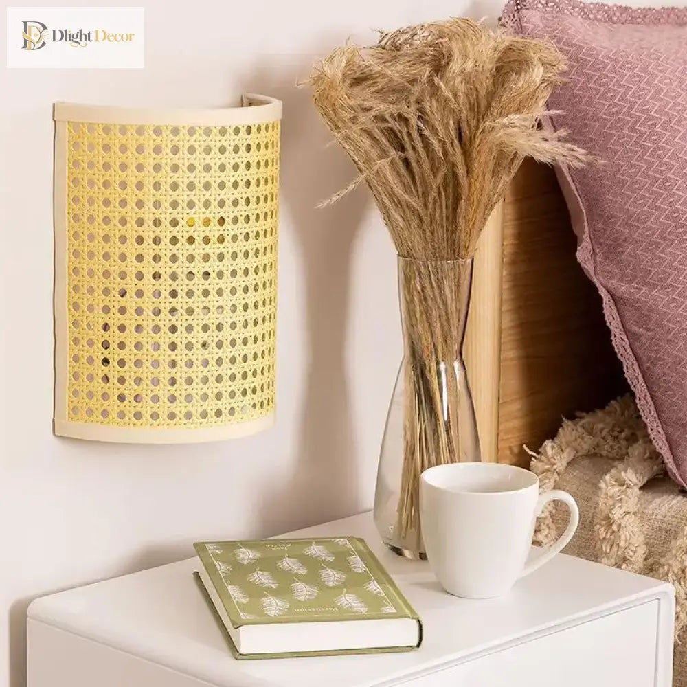 Southeast LED Rattan Wall Sconce | Bedroom Home Lighting