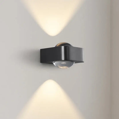 Square LED Modern Copper Wall Sconce | Bedroom Lighting