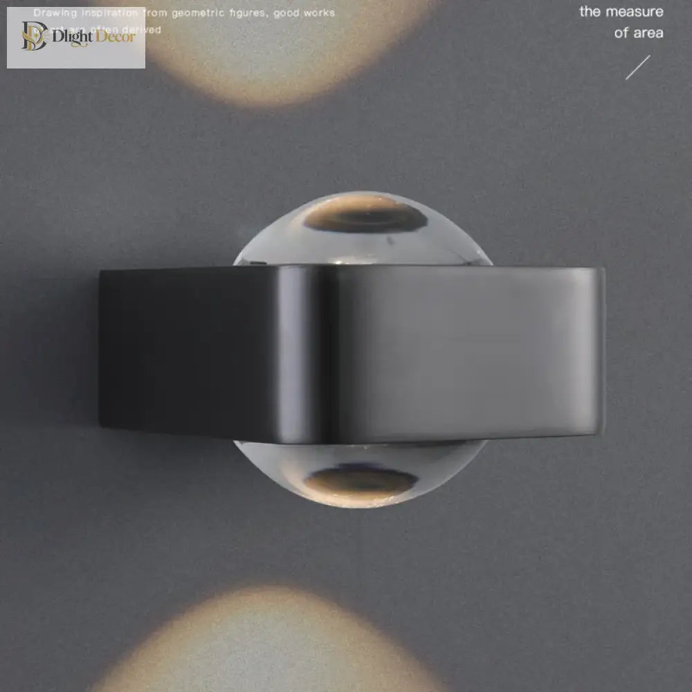 Square LED Modern Copper Wall Sconce | Bedroom Lighting