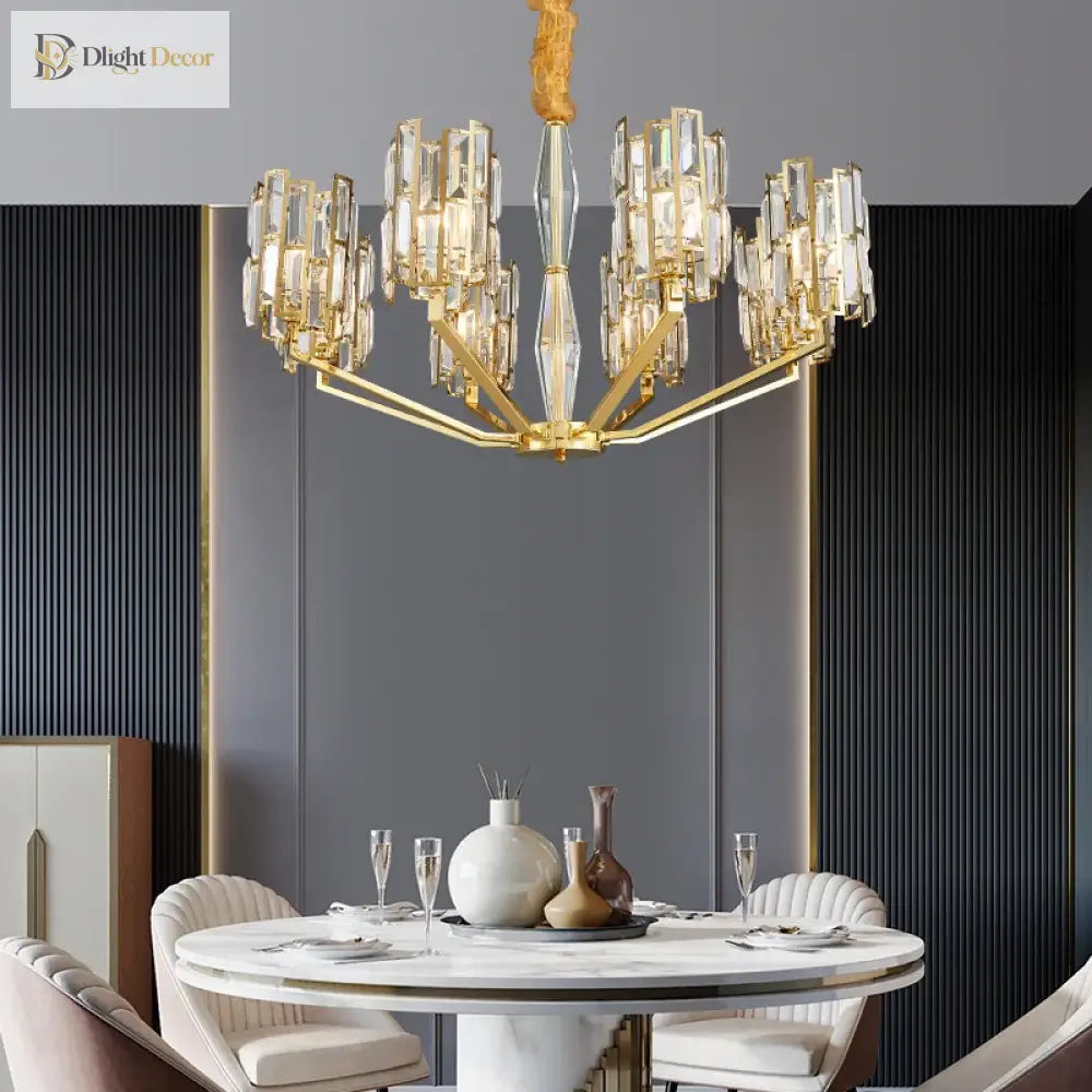 Stainless Modern Chandelier | Modern Dining Room Lighting