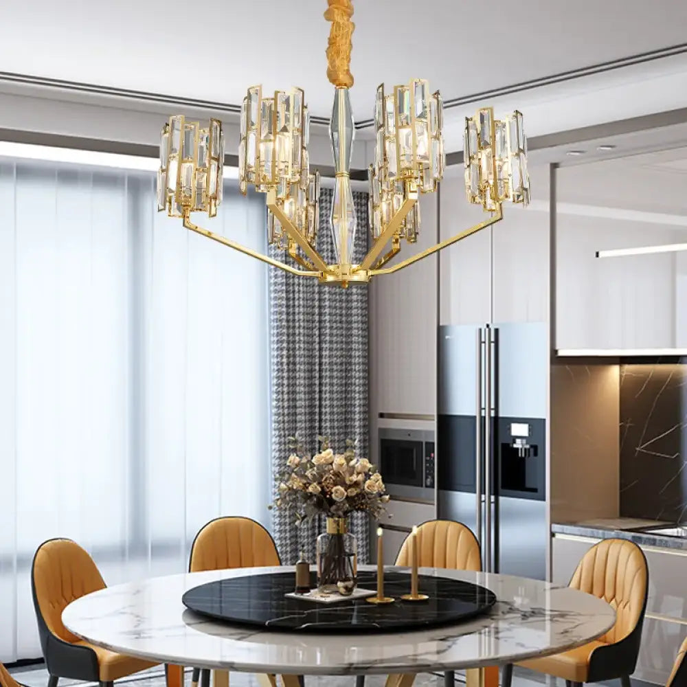 Stainless Modern Chandelier | Modern Dining Room Lighting