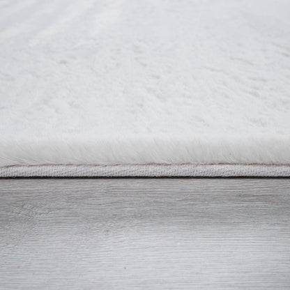 Super Soft Area Rug Fluffy High Pile Cosy Luxurious Touch in Solid Cream