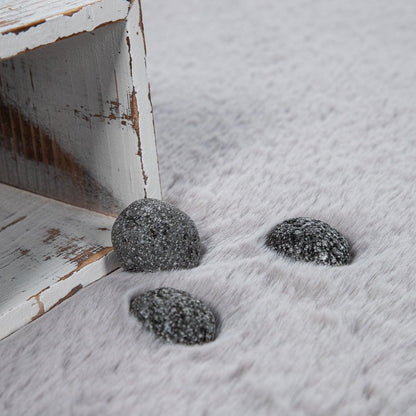 Super Soft Area Rug Fluffy High Pile Cosy Luxurious Touch in Solid Grey