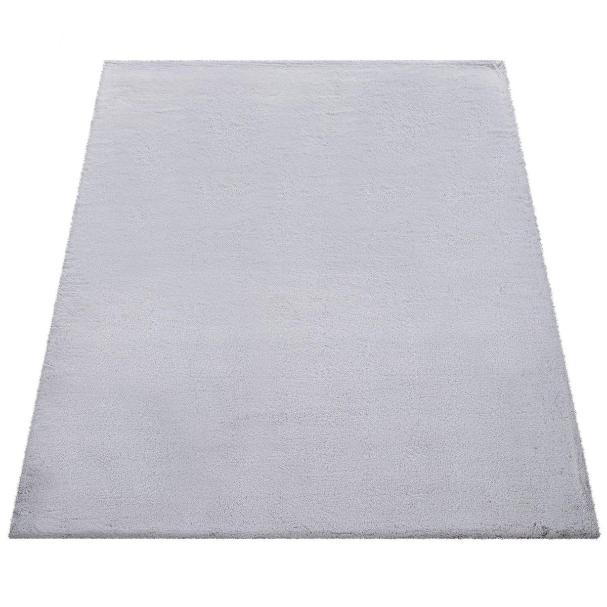 Super Soft Area Rug Fluffy High Pile Cosy Luxurious Touch in Solid Grey