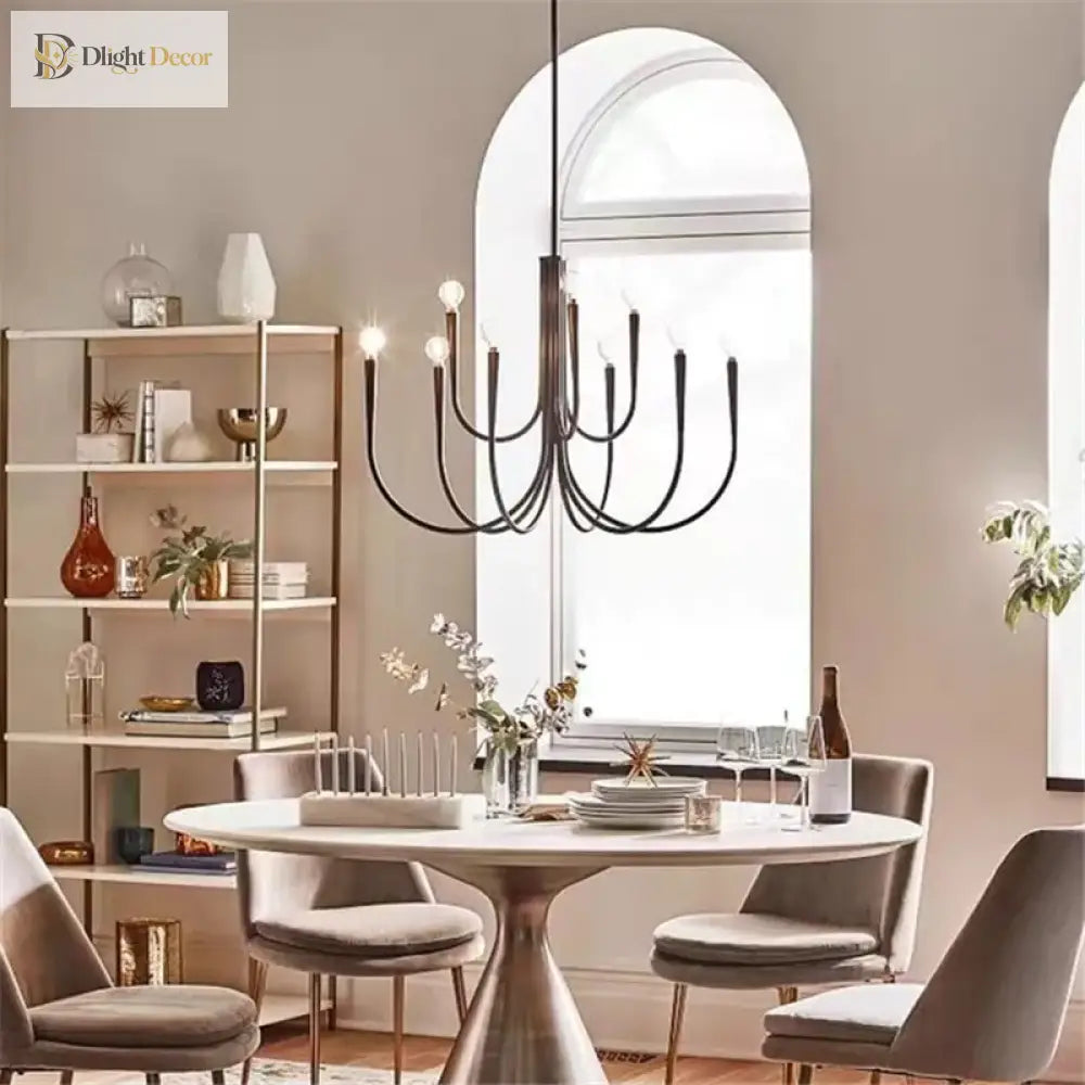 Swoop Retro Chandelier | Modern Dining Room Lighting