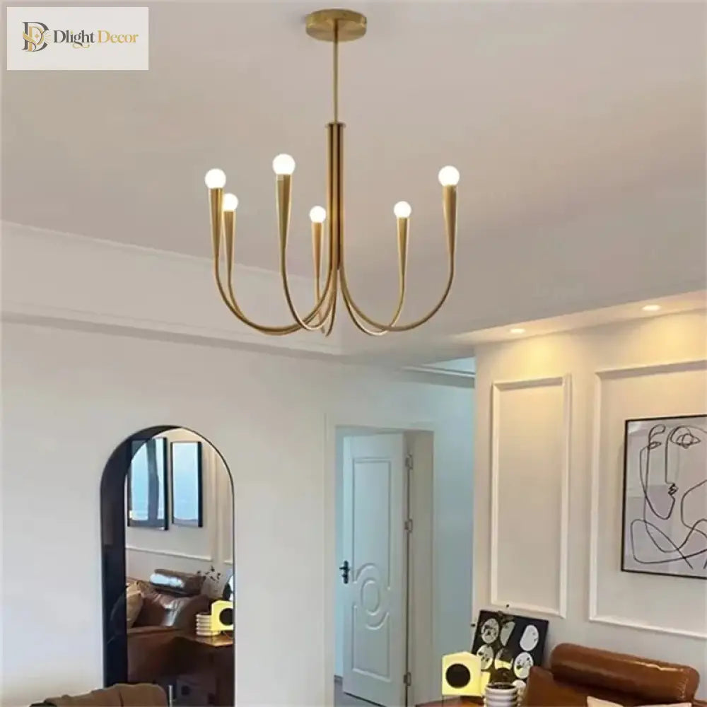 Swoop Retro Chandelier | Modern Dining Room Lighting