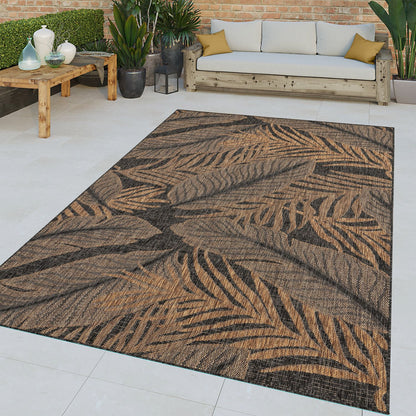 Indoor &amp; Outdoor Rug Captera with Leaves Design