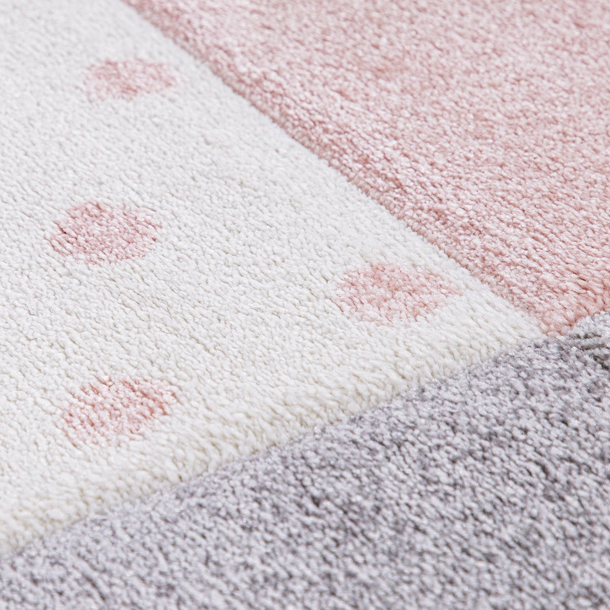 Kids Rug Cosmo Checkered with Rainbows &amp; Hearts - Pink White