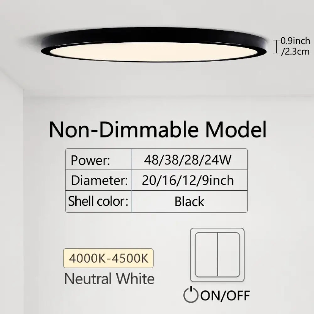 Ultra LED Dimmable Ceiling Light | Modern Interior Lighting