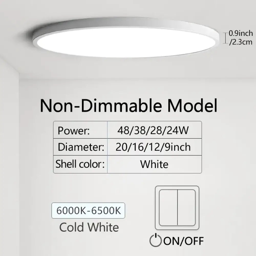 Ultra LED Dimmable Ceiling Light | Modern Interior Lighting