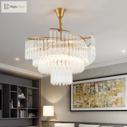 Vanessa Crystal Chandelier | Modern Dining Room Lighting