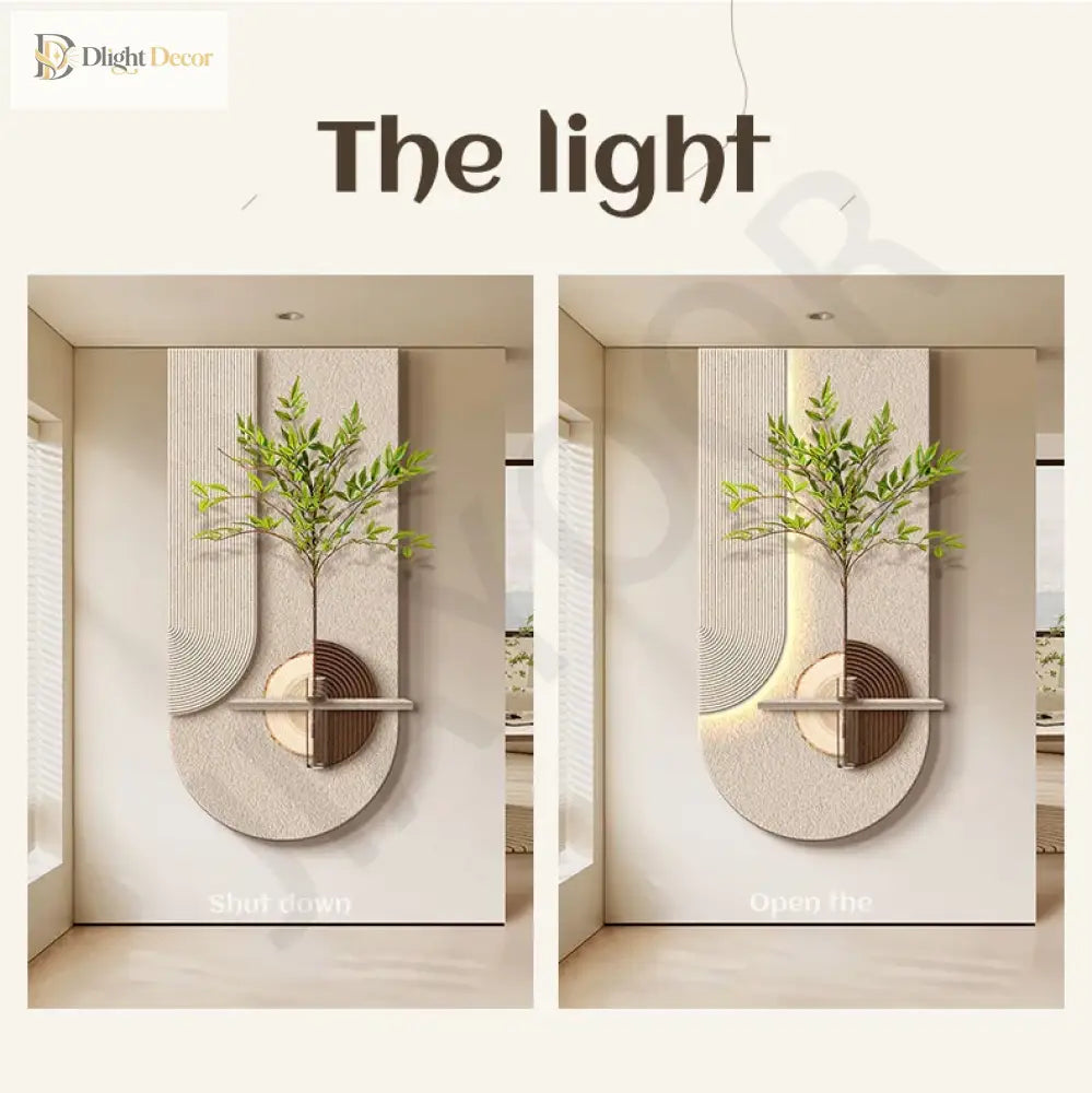 Vase LED Wall Art Light | Modern Hallway &amp; Entry Lighting