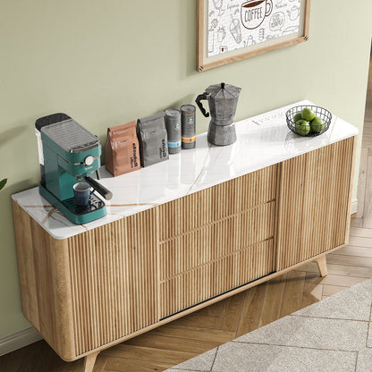 62" Buffet Cabinet Fluted - Yanosaku