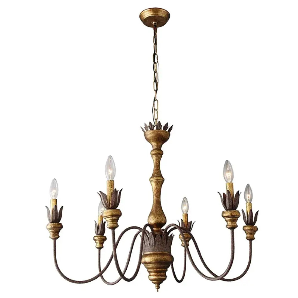 Vintage Wood Chandelier | Modern Dining Room Lighting